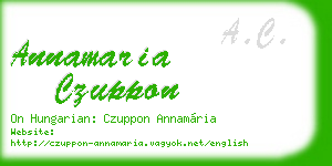 annamaria czuppon business card